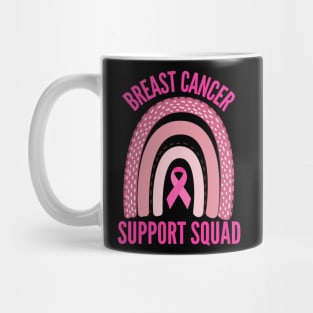 Breast Cancer Support Squad Pink Rainbow Mug